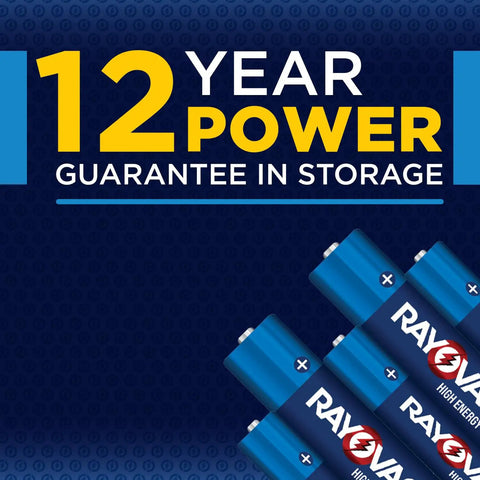 Long Lasting High Energy AAA Batteries Pack of 72, Alkaline Triple A Power for Flashlights, Remote Controls, 12 Year Storage Guarantee