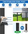 Heavy Duty 36 Inch Stainless Steel Cable Railing Corner Post Featuring 90 Degree L Drilled Holes For Clean Lines And Easy As Pie Assembly Matte Black Finish ideal for outdoor use.