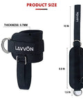 Adjustable Ankle Straps for Cable Machines Built For Kickbacks and Glute Workouts Non Slip Comfort Cuffs product dimensions