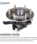 Pair Front Wheel Hub Bearing Assembly With ABS For 2004 2008 Chevy Colorado GMC Canyon Isuzu I 280 I 290 RWD Six Lug OE Style Replacement Fits Front Axle