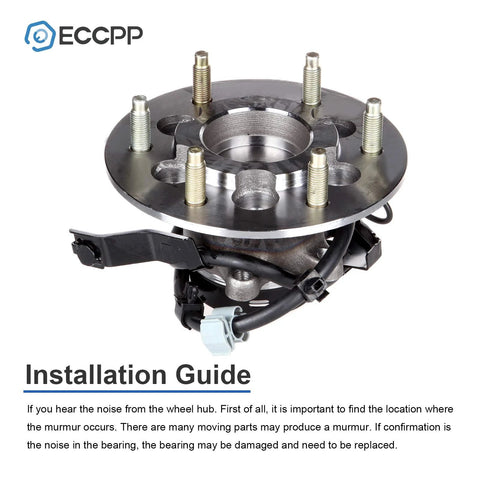 Pair Front Wheel Hub Bearing Assembly With ABS For 2004 2008 Chevy Colorado GMC Canyon Isuzu I 280 I 290 RWD Six Lug OE Style Replacement Fits Front Axle