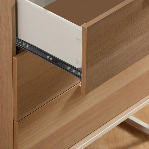 10 Inch Bottom Mount Drawer Slides For Dresser And Cabinet Repair Smooth Cold Rolled Steel Drawer Glides Durable Furniture Guide Rails 1 Set No Fuss Easy Install And Durable Construction For Home Renovations installed in a wood drawer