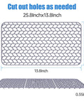 Must Have Premium Silicone Sink Protector Mat For Kitchen Sink Cut To Fit 25.8 Inch By 13.8 Inch With Rear Or Center Drain