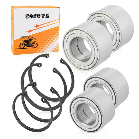 Front And Rear Wheel Bearings Kit With Circlips For Ranger Sportsman Ace Hawkeye Vehicle includes sealed rollers and clip rings.