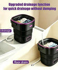 Boss Grade Portable Mini Washing Machine Foldable Layout For Apartments RVs And Dorm Rooms with upgraded drainage in use