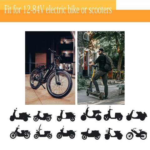 Universal E Bike Throttle Grip With LCD Voltage Display For Scooters And Bicycles Auto Detect 12V To 84V Silver Aluminum Alloy And Rubber Smooth Grip Easy Install Compatible With Most Electric Vehicles
