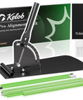Golf Alignment Sticks Holder With Angle Adjustment And Detachable Rods Heavy Duty Metal Base shown with green rods and box
