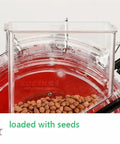 Clear seed container showing seeds inside Handheld Garden Seeder Multifunction Precision Planter For Home Garden And Farm Seeds Dispenser