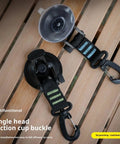 Two Pack Windproof Suction Cup Hooks For Outdoor Camping And Car Mounts Multi Functional PP Material Secure Grip Buckle