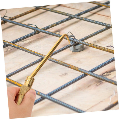 Portable Rebar Tie Tool With Non Slip Handle And Curved Hook For Quick Safe Wire Twisting On Construction Sites Pro Grade