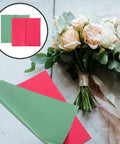 Floral Wrapping Paper Sheets 20 Pack With Pearlescent Coating Breathable And Cuttable Bouquet Wrap Paper For Fresh Flowers