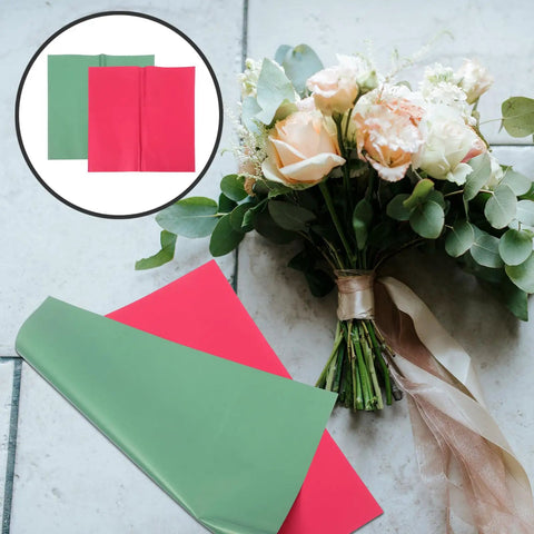 Floral Wrapping Paper Sheets 20 Pack With Pearlescent Coating Breathable And Cuttable Bouquet Wrap Paper For Fresh Flowers