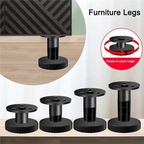 10 Pcs Adjustable Metal Furniture Feet Replacement Scratch Resistant and Leveling Feet for Tables Chairs and Cabinets with Threaded Design