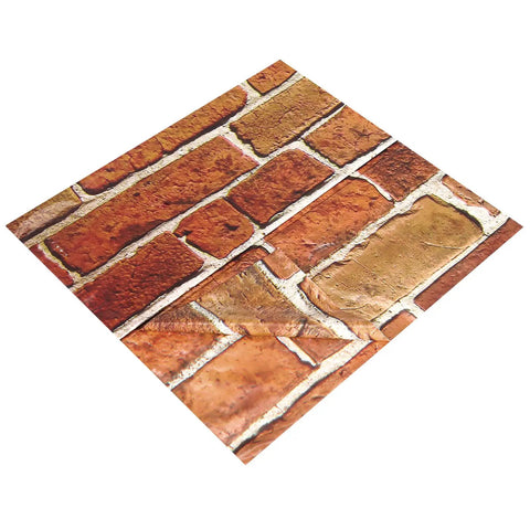 Brick Wallpaper Peel And Stick Set 4.5x9 Feet Removable Tablecloth Backdrop Self Adhesive For Home Decor Retro Red Brick Look