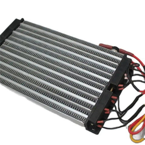 Heavy Duty PTC Ceramic Air Heater Blasts Out Kickin Heat For 4000W Rapid Whole Room Warming And Big Workshop Jobs With Insulated Surface Shield Safe Built Tough Design Fits 300 By 152 Millimeters, showing ceramic heat element design.