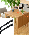 Go To Folding Table Hinges For Smooth 0 To 180 Degree Opening on a wooden table with extension panel, and flush mount hardware