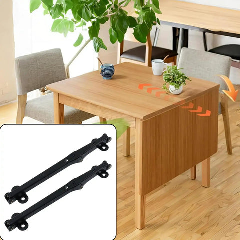 Go To Folding Table Hinges For Smooth 0 To 180 Degree Opening on a wooden table with extension panel, and flush mount hardware