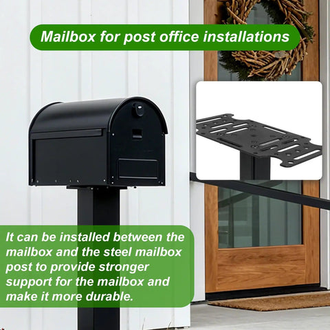 Heavy Duty Universal Mailbox Post Mount Bracket Kit For 4x4 Wood Or Hollow Posts Outdoor Black Tough As Nails Mounting Adapter For Easy And Secure Mailbox Installation On Exterior Posts
