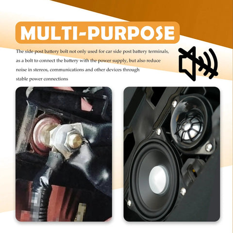 Four Piece Side Post Battery Terminal Extension Bolt Kit With 3 8 Inch Coarse Threads And Heavy Duty Hex Nuts For Straight Swap Wiring with installed components
