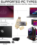 Bootable USB Repair Kit For Windows PCs With Antivirus Data Recovery And Password Reset For Tech Pros To Fix Boot Issues And Restore System Health Dual USB A And USB C Boot Drive For UEFI And Legacy BIOS shown with supported PC types including desktops, laptops, mini PCs, all-in-one PCs, tablets.