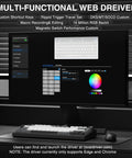 Multi-functional web driver interface for tri mode wireless gaming keyboard with hall effect magnetic switches.