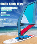 Inflatable Surf Wing For Wind Wing Foiling And Surfing, 4.2 Square Meters, on surfboard at beach