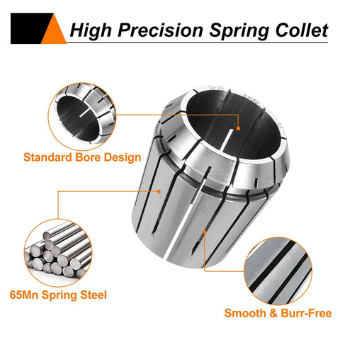 ER40 Spring Collet Chuck 30mm 65Mn Spring Steel Precision Router Collets For CNC Engraving Milling Lathe Tool close-up