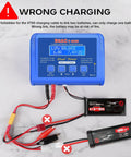 Fast Balance RC Battery Charger 80W 6A Beefy Smart Digital Discharger error example with two batteries connected