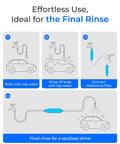Infographic showing steps for using Hard Water Filter For Hose Car Wash And Window Cleaning Water Deionizer For Cars Boats And More Softens Water Keeps Scale At Bay And Delivers A Spot Free Finish 4 Pack With 2 Hose Protectors.