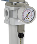 Piggyback Air Filter Regulator Combo Half Inch NPT With Metal Bowl Manual Drain Gauge And Bracket High Flow 10 Micron Element
