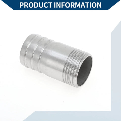 304 stainless hose barb fittings I-shaped male thread connector