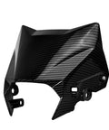 Ultra Bee Headlight Cover With Dope Carbon Fiber Look Fender Mud Guard For Electric Dirt Bike, side view