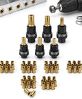 Heavy Duty Carbon Steel Rivet Nut Tool Set With M3 To M10 Metric Mandrels And Assorted Rivnuts Fits Drill For Fast And Reliable Metal Projects On Panels Brackets, M3-M10 heads and rivnuts