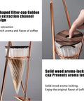 Premium Smooth Cold Brew Drip Tower With Sturdy Stainless Steel Stand Adjustable Flow Controller Iced Coffee Maker featuring a V-shaped filter cup.