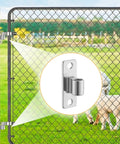 Heavy Duty Gate Hinge 4 Pack Wall Mount Female 304 Stainless Steel Built Like A Tank For Outdoor Barn Or Backyard Projects Super Solid Rust Proof 1764 Lb Capacity 3.9 Inch on a wooden fence.