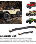 Beefed Up Aluminum Steering Linkage Set For Axial SCX24 Upgrades High Tightening Steering Rods CNC Machined Precision Compatible With Deadbolt C10 Wrangler JLU CRC B 17 Betty Gladiator Bronco Scale 1 24 RC Crawler, black 1/24 RC crawler linkage set