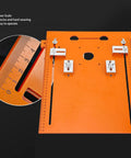 Heavy Duty Circular Saw Base Plate For Router Table Insert With Rock Solid Scale Markings and Easy Swap Mount Holes, orange.