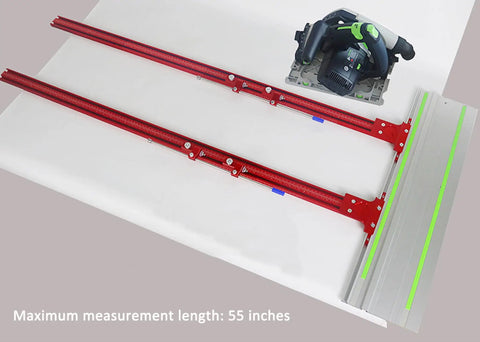 Built Like A Tank Dual Track Saw Parallel Guide System For Dead On Repeat Rip Cuts Heavy Duty Woodworking Jig with 55 inch aluminum rails