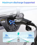 Road Tripping Got You Covered V2L Adapter Compatible With Hyundai Ioniq 5 And Ioniq 6 Plus Kia EV6 in use showing electric discharge.