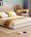 Ultra Thin Flat Extension Cord Five Feet For Behind Furniture And Under Rugs Low Profile Power Strip shown under a bed