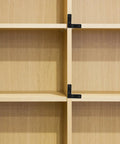 Sturdy L Shaped Stainless Steel Shelf Brackets for furniture and office use, mounted in wooden shelves for joint reinforcement
