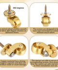 4 Piece Brass Stem Furniture Casters Set With Universal 360 Degree Swivel Wheels Heavy Duty Metal Construction Built To Last