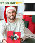 Valuables Golf Pouch Set Two Pack PU Leather Tee Bags With Waterproof Zippers And Velvet Lining displayed with holiday gifts
