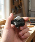Upgrade Your Yard Work With This Easy Install Handle Knob And Screw Bolt Kit For Lawn Mowers And Snow Blowers Featuring Durable Plastic And Metal Hardware With Wide Compatibility Plus Smooth Ergonomic Grip For Super Fast Repairs black plastic knob with metal bolt in hand