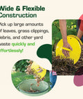 Two Leaf Scoops Set For Yard Cleanup Heavy Duty Plastic With Built In Handles Yall For Grabbing Leaves Grass Clippings Twigs