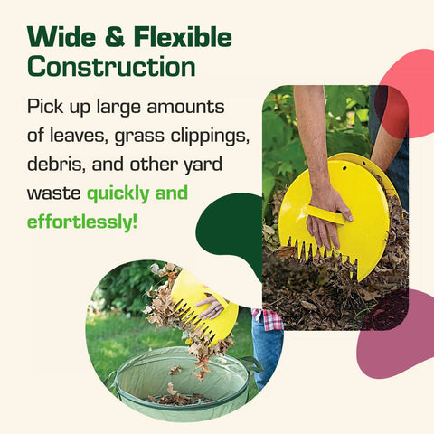 Two Leaf Scoops Set For Yard Cleanup Heavy Duty Plastic With Built In Handles Yall For Grabbing Leaves Grass Clippings Twigs