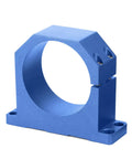 69mm Aluminum Spindle Holder Mount for PROVerXL 4030 V2 2X2 4X4 CNC Router Machines, blue aluminum, angled view
