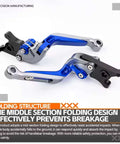 Top Notch Cnc Motorcycle Brake And Clutch Lever Kit For Yamaha Fazer 700 Fzx700 With Grips Handlebar Controls Installed Ready To Ride Smooth And Safe Today folding CNC aluminum levers blue black