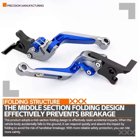 Sick CNC Brake And Clutch Lever Kit For Yamaha Mt10 Mt-10 2016 To 2019 Moto Bike Handlebar Control, blue CNC aluminum, folding lever