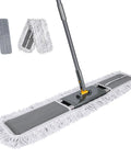 Heavy Duty 36 Inch Commercial Mop Kit With One Cotton Pad And One Microfiber Pad Workhorse 60 Inch Adjustable Dust Mop